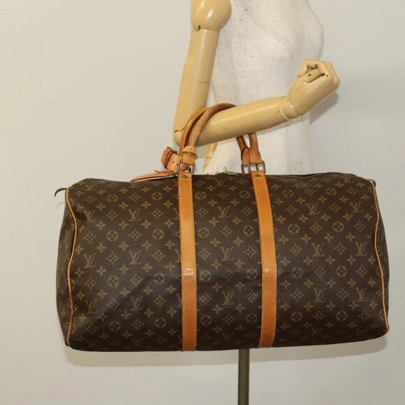 LOUIS VUITTON Monogram Keepall 55 Boston Bag M41424 LV Auth ar13730 - Picture 3 of 16
